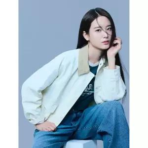 POLHAM 여성 배색 카라 헌팅 자켓_PHG2JJ2370