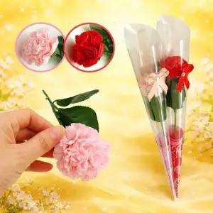 (지나산업) 카네이션 비누꽃 한송이포장 장미 꽃다발 스승의날 기념일 생일 (W6D97FD)