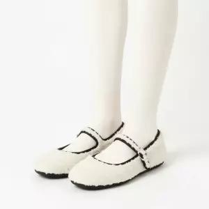 솔트앤초콜릿 라운드 토 플리스 메리제인 플랫 412335007 1cm 2colors 5003787181