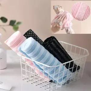 Body Exfoliator Towel Bath Back Wash Cloth hangable Exfoliating Clean the Shower Sponge Bathroom