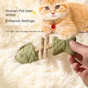 420 고양이 물고기 뼈 Polygonum Klubber 잔디 어금니 스틱 모조 물림 방지