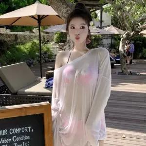 수영복가운 체형커버 커버업 여름 비키니가운 가운 화이트
