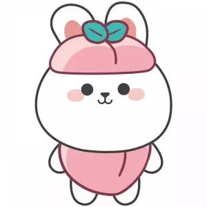 TBZ 쥬시 프렌즈 복숭아 (키링) 보석십자수 4.5x7