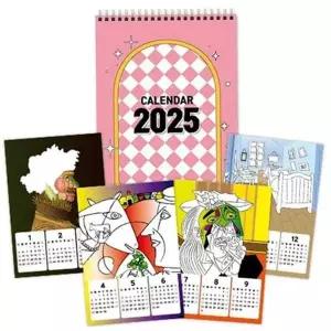 2025년 달력 diy 달력 인테리어 만들기 탁상용 새해 그리기 체험 명화