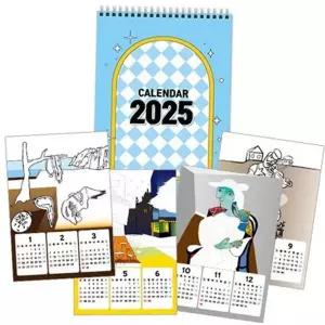 2025년 달력 달력 새해 연간 만들기 그림 탁상 그리기 명화 종이