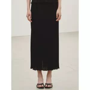 Nouve 플리츠 롱 스커트 - 블랙 / Pleated Long Skirt Black 1303633