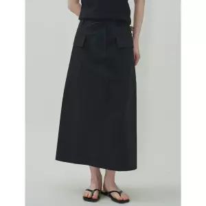 MOTT 포켓 스트링 롱 스커트 - Black 1326597