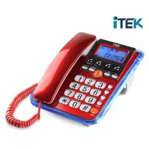 아이텍_ 네온램프 빅버튼 강력벨 유선전화기 발신자표시 IK-800