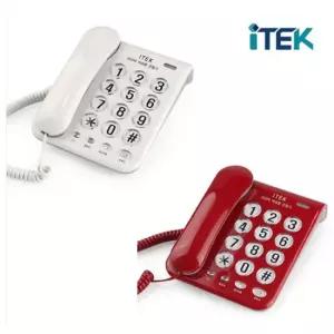 아이텍_ 빅버튼 어르신 유선 전화기 IK-200 착신램프 벨소리음량조절