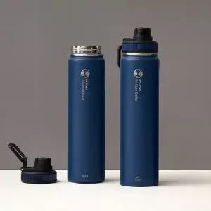 [리벤스]트래블 보온보냉 스텐 보틀 텀블러 700ml (네이비) 2P