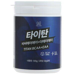 [기타]밀팜 타이탄 BCAA EAA 아미노산 헬스보충제 500g 1통