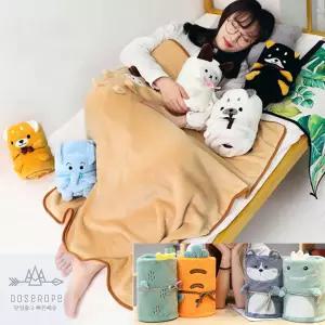 캐릭터 극세사 무릎담요 겨울 캠핑 사무실 학교 차량용 수면 어린이집 유치원 답례품