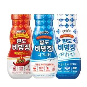 팔도 비빔장 3종 세트 (시그니처 200g 1개 + 매운맛 200g 1개 + 저칼로리 185g 1개)