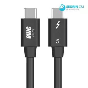 [서린공식] OWC 썬더볼트5 PD Type C to C 240W 케이블 서린 (1m) 80Gbs 8K120Hz HDR 애플 맥 지원