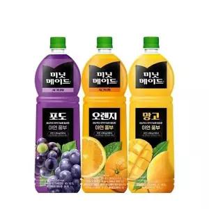 미닛메이드 1.5L 포도 100 +에센셜 오렌지 +망고 총 3패트