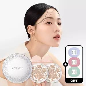 [쿠폰40%+체험용에센스3종샤쉐]에이지투웨니스 뉴오리지널 스파클 에디션 화이트 케이스+리필 2