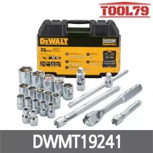 [디월트] DWMT19241 드라이브 소켓 세트 22PCS 라쳇 (Metric) 복스알라쳇 복스 복수 수공구세트
