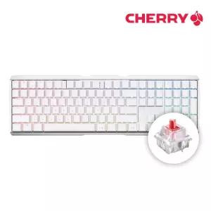 체리 MX3.0S RGB 무선 블루투스 게이밍 키보드 풀배열 화이트 (적축)