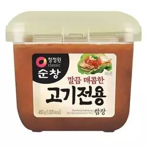 청정원 고기전용 쌈장 (PET) 고기 쌈 샐러드 여행용 쌈장 450g