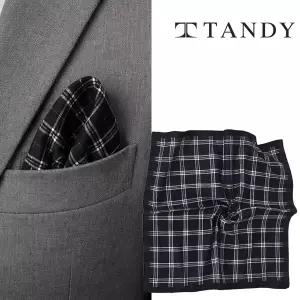 [탠디] TANDY 베이직 블랙 손수건 스카프