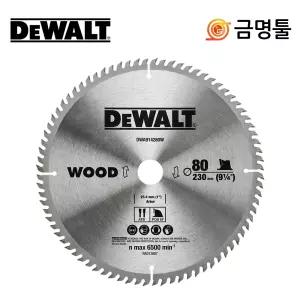 디월트 DWA10280W 씬 커프 목공용 팁쏘 250mm 80날 2.2T 원형톱날 각도기용 톱날