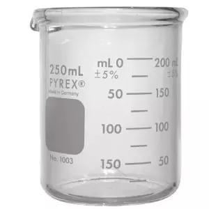 파이렉스 1003-250CN 헤비 듀티 그리핀 1003 250mL 비커 더블 스케일 그레이드 글래스