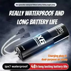 휴대용기포기 낚시 기포 발생기 야외 낚시수족관용 5W USB 충전식 산소 펌프 야간 48H 휴대용 통풍