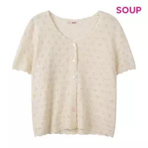 [SOUP](타임스퀘어점패션관)파스텔 버튼 펀칭 니트 가디건 (S65GD06)