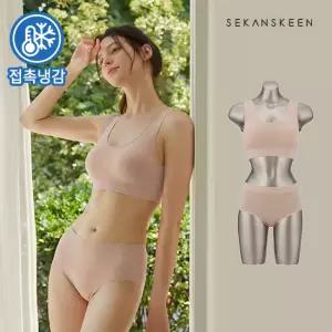 세컨스킨 냉감모달 심리스 브라팬티 1세트
