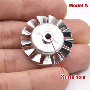 27mm/ 38mm 직경 CNC 정밀 알루미늄 임펠러 4mm 구멍 고속 100000RPM 덕트 팬 블레이드 헤어 드라이어용