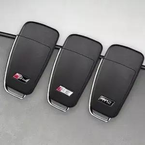 아우디 A3 8P 8V 8L S3 RS3 로고 Q7 A6 TT R8용 자동차 리모컨 키 케이스 커버 쉘 액세서리