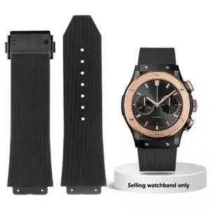 HUBLOT BIG BANG 클래식 퓨전 시리즈용 실리콘 시계 밴드 25x19mm 또는 방수 남성용 스트랩 액세서리