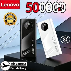 레노버 500000mah 120W 전원 은행 초고속 충전 아이폰 샤오미 삼성용 초대형 용량 모바일 외장 배터리