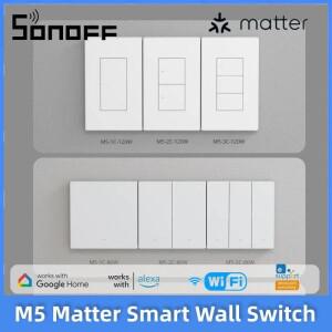 SONOFF 스위치맨 M5 매터 화이트 와이파이 스마트 월, Ewelink 애플 홈 알렉사 구글 어시스턴트 스마트싱스