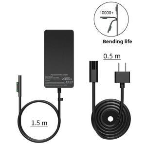 Microsoft Surface 호환 프로4 5 6 7/8/9 Laptop1/2/3/4 Go1/2/3 BooK 충전기용 65W 15V 4A 전원 어댑터 18