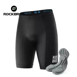 ROCKBROS 남자 사이클링 반바지 3D 젤 패드 속옷 미끄럼 방지 통기성 자전거 라이너 MTB Road Riding