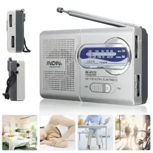 미니 FM 라디오 휴대용 비상 배터리로 작동되는 AM