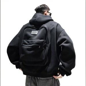 백팩후드티 가방달린티셔츠 후드집업 블랙 스트릿