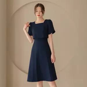 시크라인 XXL까지) 프메카 레이어드 원피스 하객룩 오피스룩 모임룩 격식룩 빅사이즈