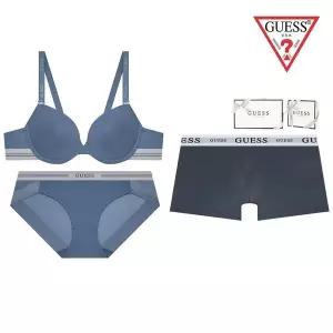 [게스]커플속옷 언더웨어 커플세트 선물포장 쇼핑백 그레이블루 커플속옷
