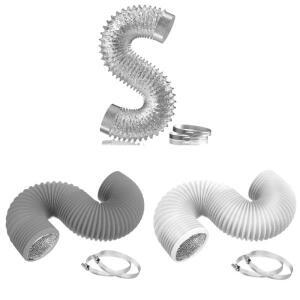 HVAC용 클램프 2개로 유연한 알루미늄 건조기 벤트 호스 공기 덕트