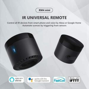 Broadlink RM4 IR 스마트 원격 제어 범용 미니 적외선 홈 음성 Google Home Aleax와 함께 작동합니다.
