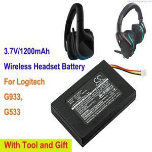 Cameron Sino 3.7V 1200mAh 무선 헤드셋 배터리 533- 000132 로지텍 G533, G633 +도구용