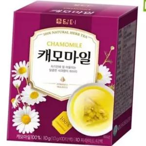 향긋한 캐모마일 허브차 진정 허브차 티백 티타임 숙면 담터