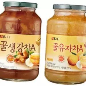 차 유리병 1kg 수제 생강 꿀
