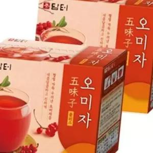 새콤달콤 오미자 전통차 따뜻한 무카페인 티백차 차