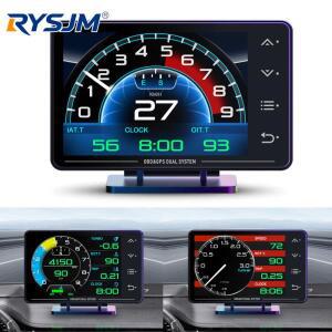 고품질 XS 게이지 OBD2+GPS 헤드업 디스플레이 HUD 터보차저 오일 압력 온도 G값 자이로스코프 자동차 속도
