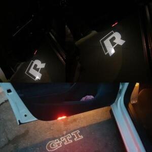 폭스바겐 R 골프 5 6 7 GTI GTD GTE 투아렉 CC 파사트 B6 B7 B8 B9 C6 C7 C8 티구안용 LED 자동차 도어 로