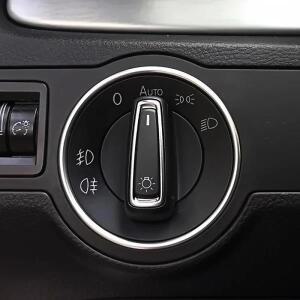 폭스바겐 VW 골프 제트 MK5 MK6 파사트 B6 B7 CC 투란 티구안용 자동차 헤드라이트 스위치 장식 프레임 트