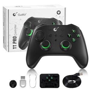 GuliKit TT Pro Wireless Controller for 4 TMR 950mAh 720 Wake-Up Android, Battery, iOS, Buttons-Black Detachable Joystick, Adjustable Metal 1/2, PC, Switch Long-Lasting Back with and Function